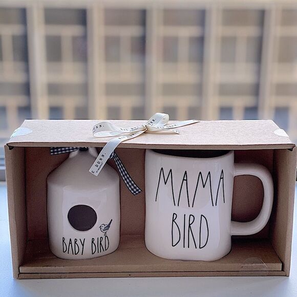Rae Dunn Mama Bird Mug and Mini Birdhouse Set - Picture 7 of 9